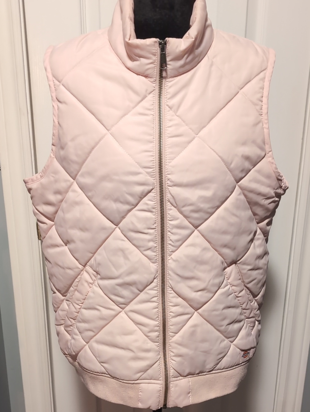 Dickies Light Pink Quilted Sleeveless Puffer Vest